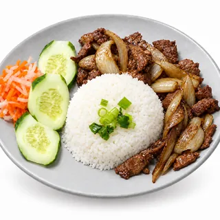 C2. Sautéed Beef Cubes (Com Bo Luc Lac)